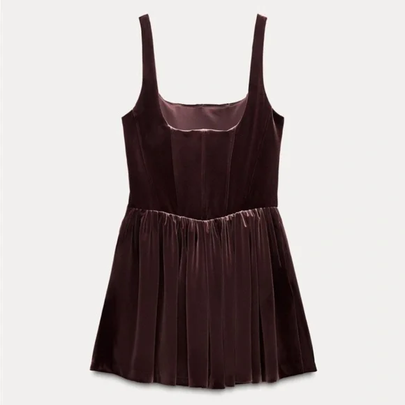 Zara Corset Velvet Mini Dress - Picture 11 of 12